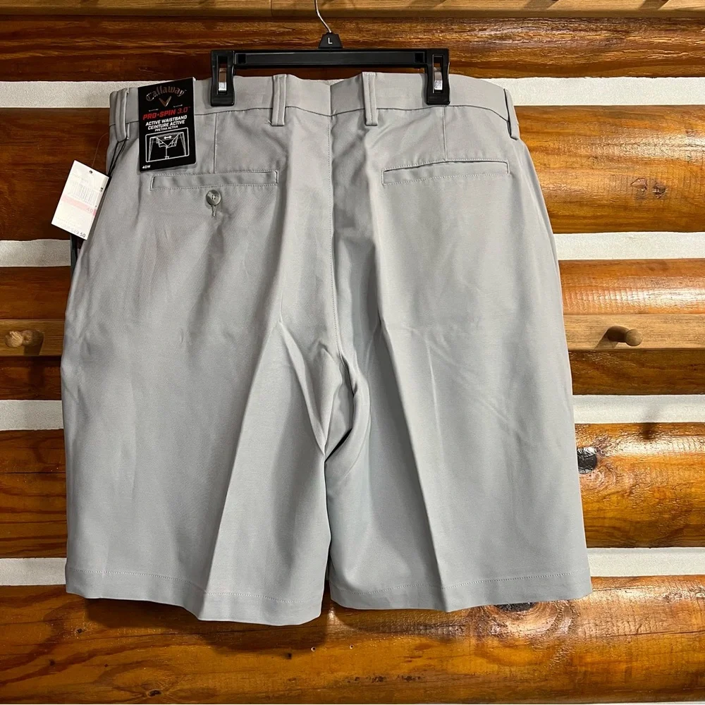 Callaway Men's Light‎ Gray Flat Front Shorts